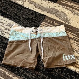 Fox girl's Brown and Blue Shorts